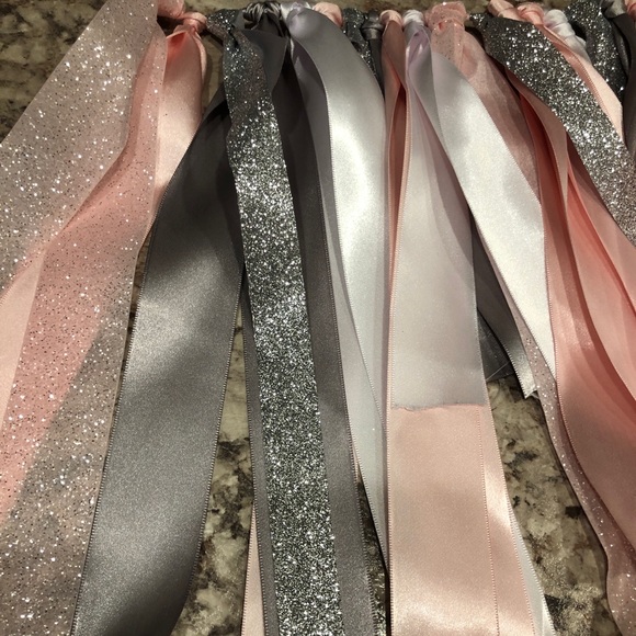 Custom Banner pink silver white sparkle - Picture 2 of 4